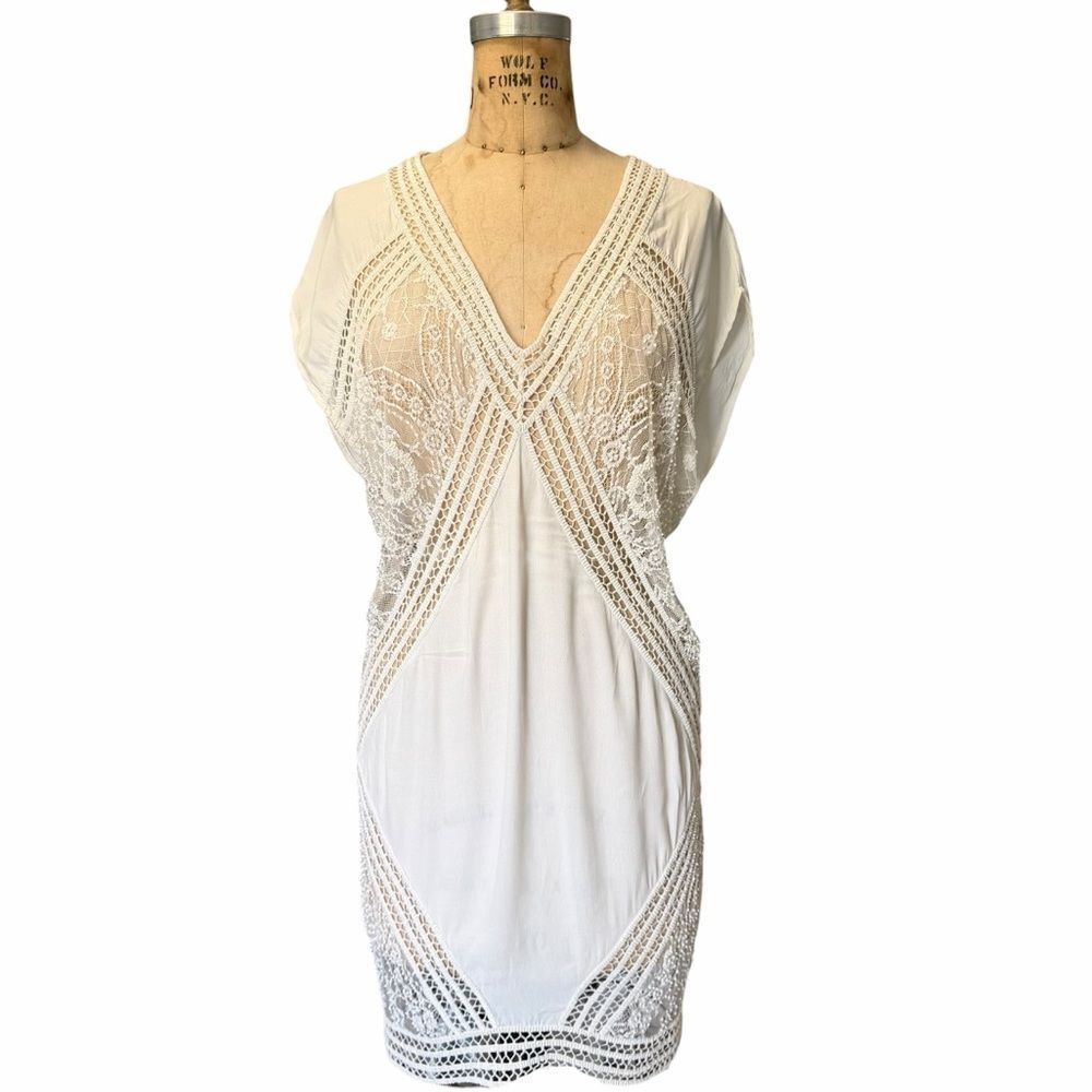 Magali Pascal White Lace Muse Dress Size Medium